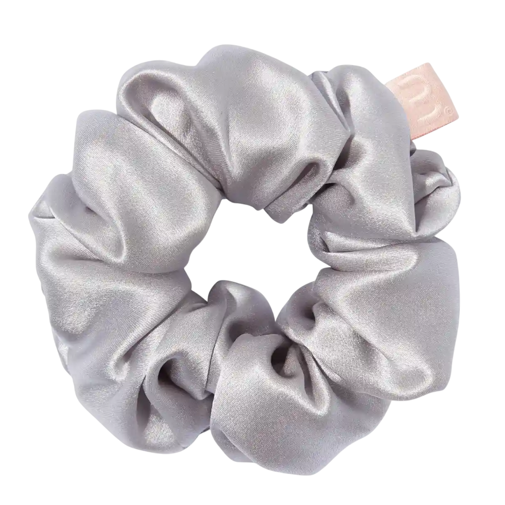 MON MOU Silk Large Scrunchie Pearl Gray - Об'ємна резинка для волосся з натурального шовку MON MOU Silk Large Scrunchie Pearl Gray - Об'ємна резинка для волосся з натурального шовку